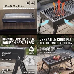 Portable Folding BBQ Grill - 2