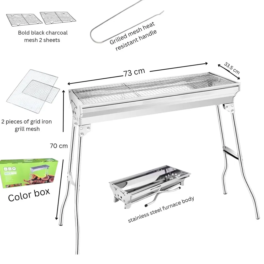 Portable Folding Barbecue Grill (73×34×11 cm) TL-003 - Image 2