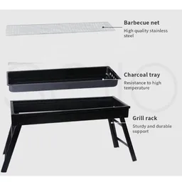 Portable Folding Charcoal BBQ Grill-JZL-02 - 2