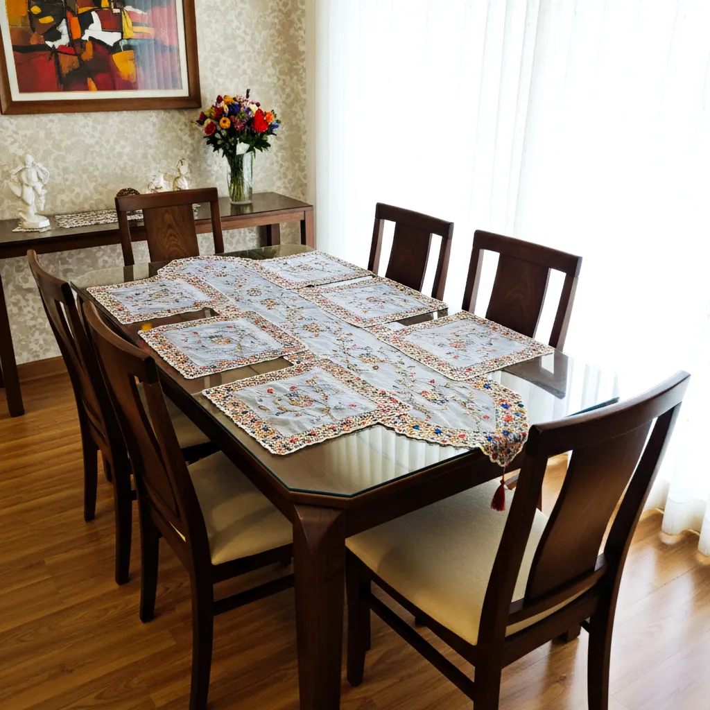 Transparent Luxury Dining Table Runner Set - Image 2