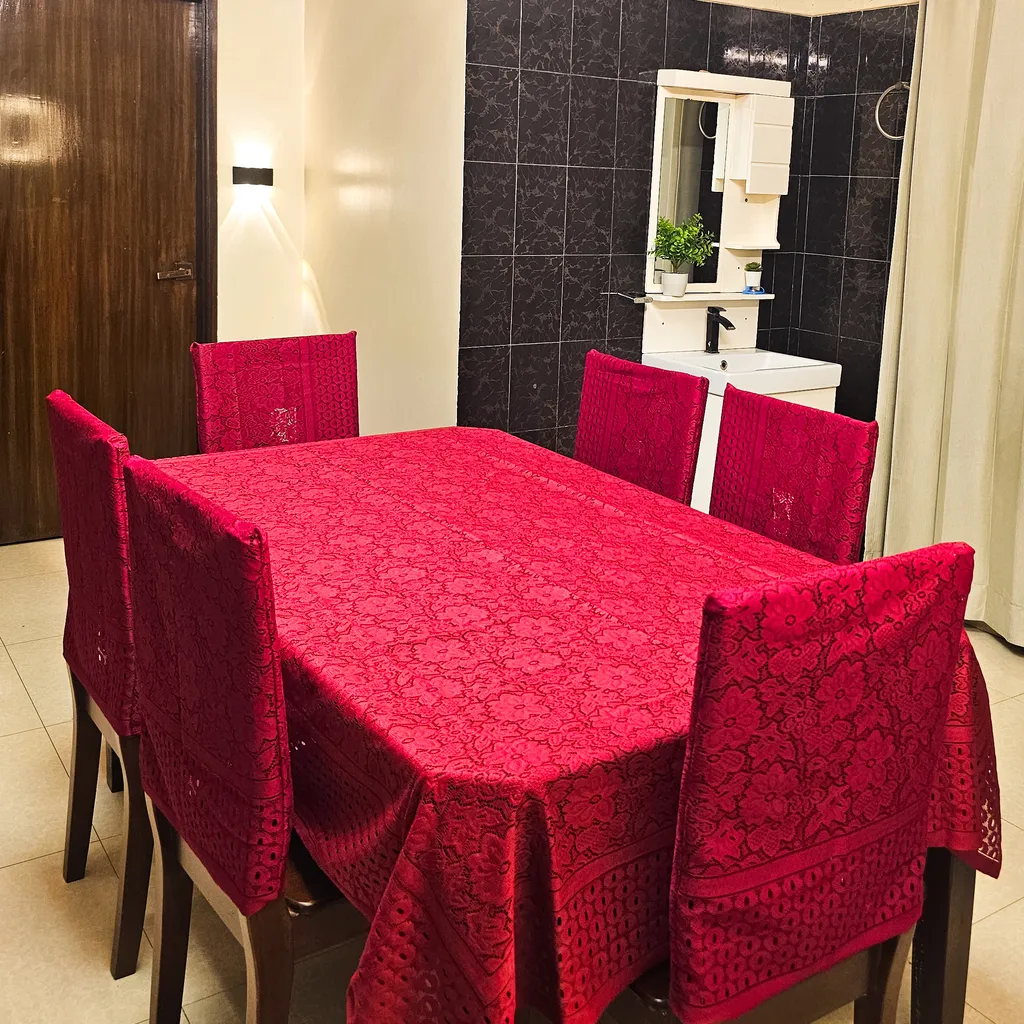 Rose Premium Table Cloth and Chair Cover Set - Image 4